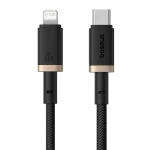 Baseus Dura (P10377800U01-02) Rýchlonabíjací kábel USB-C/Lightning 20W 2m čierno-zlatá (P10377800U01-02)