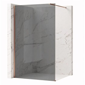 REA/S - Sprchová zástena Flexi Grey / Brush Copper 90 KPL-K99385