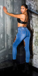 Sexy Skinny Jeans Extreme Used Look denimblue 40