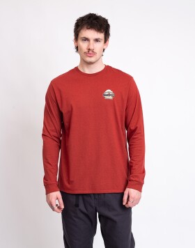 Patagonia M's L/S Great Waves Responsibili-Tee Rusty Red L