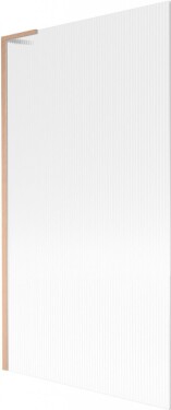 MEXEN/S - Next L vaňová zástena FIX 100 x 150, prúžky, meď kartáčovaná 895-100-000-03-09-65