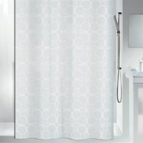 Spirella FILIGRAN sprchový záves abstraktný motív šedý / 240 x 180 cm / polyester (7610583163349)
