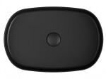 ISVEA - INFINITY OVAL keramické umývadlo na dosku, 55x36cm, matna čierna 10NF65055-2N