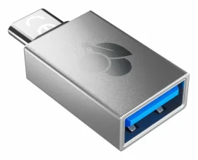 Cherry strieborná / Adaptér / USB-A na USB-C / hliník (61710036)
