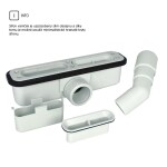 Mereo Štvorcová sprchová vanička s hranatým krytom sif., 90x90x3 cm, vr. sif., bez nožičiek, liaty mramor CV35KS