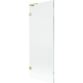 MEXEN/S - Lunar L vaňová zástena FIX 70 x 150, transparent, zlatá kartáčovaná 897L-070-000-55-00