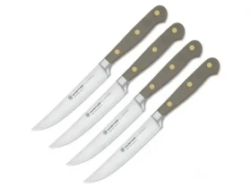 Wüsthof Sada 4 nožov na steaky Classic Colour 12 cm Velvet Oyster / rovné ostrie (1061760401)