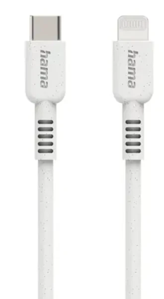 HAMA 187284 Eco MFi kábel USB-C 2.0 (M) - Lightning (M) 1.0m biela (187284)