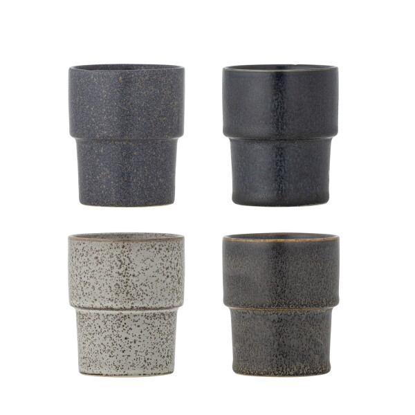 Bloomingville Hrnček Ewan Brown 150 ml – set 4 ks