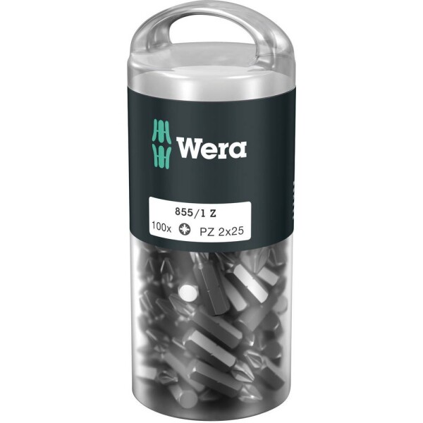 Wera 855/1 Z DIY 100 SiS 05072443001 krížový bit PZ 1 nástrojová ocel vysoko pevné D 6.3 100 ks; 05072443001