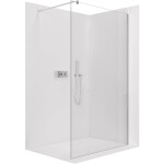 CERANO - Sprchová zástena Walk-in Onyx Round Ľ/P - 8 mm - okrúhla vzpera - chróm, transparentné sklo - 110x200 CER-DY101-110-200