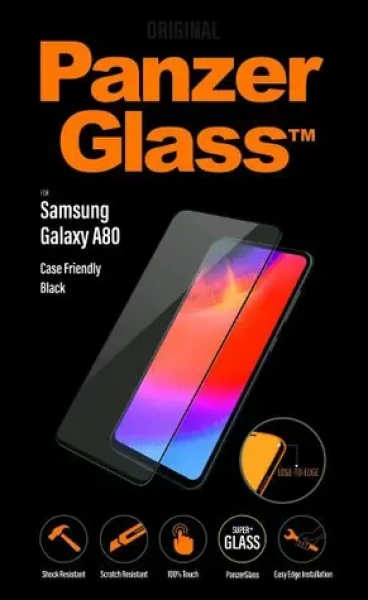 PanzerGlass tvrdené sklo Case Friendly pre Samsung Galaxy A80 čierna / dopredaj (5711724071928)