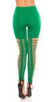 Sexy Leggings with sexy rips green Einheitsgroesse