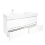 Kúpeľňová skrinka s umývadlom SAT B-Way 119x50x45 cm biela lesk BWAY2120WU2BB BWAY2120WU2BB