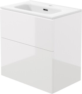 DEANTE - Prizma biela kúpeľňová skrinka, s umývadlom - 60 cm; ST6U6U6U6M