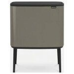 Brabantia Bo Touch Odpadkový kôš na triedený odpad 11 + 23 L platinová / 54 x 68 x 31.5 cm (316142)