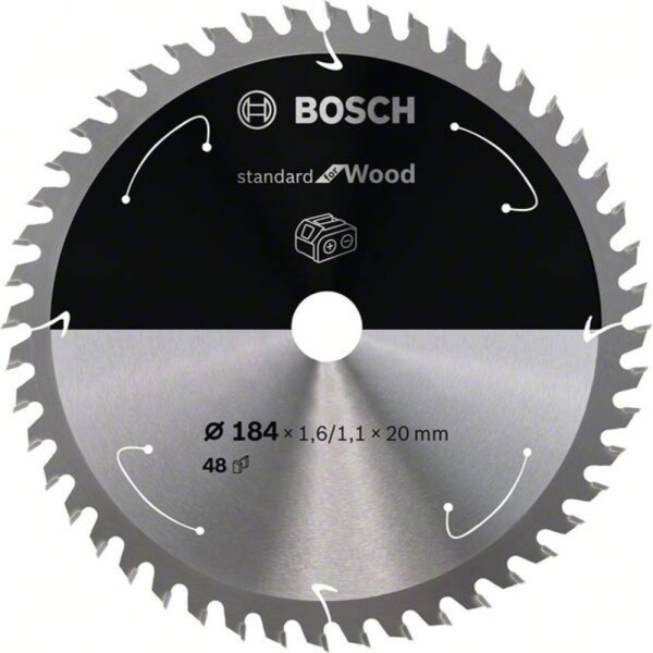 Bosch Accessories Bosch 2608837703 tvrdokovový pílový kotúč 184 x 20 mm Počet zubov (na palec): 48 1 ks; 2608837703