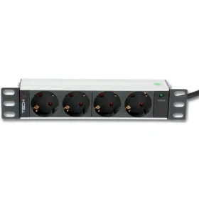Techly 100464 / Zásuvkový panel do racku / 1U / 4X Schuko / 250V/16A / 1,8m (100464)