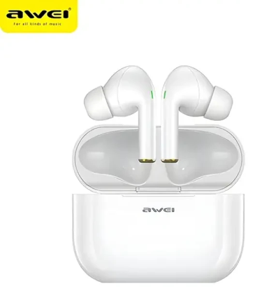 AWEI T29 biela / Bezdrôtové slúchadlá / TWS / Bluetooth 5.0 / IPX4 / nabíjacie púzdro (T26)