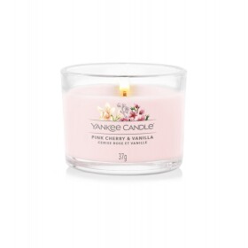 Yankee Candle Pink Cherry Vanilla 37g - Plnená votívna sviečka v skle / doba horenia: až 10h (5038581130453)