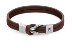 Tommy Hilfiger Moderný náramok z hnedej kože Braided Knot 2790441