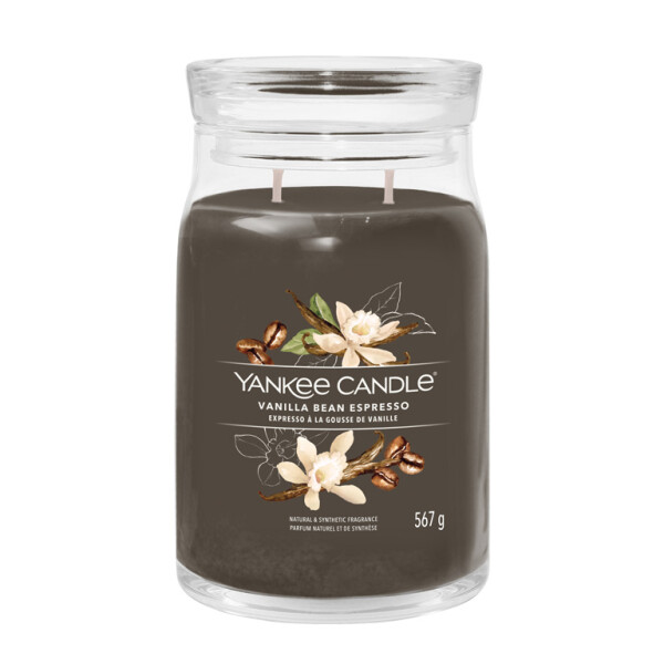 Yankee Candle Signature Vanilla Bean Espresso veľký pohár 567g / doba horenia až: 90h (5038581124988)