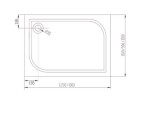 CERSANIT/S - SPRCHOVÝ KÚT OBDĹŽNIK 120x90X190 TRANSPARENT SKLO + VANIČKA S154-004-SET1