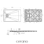 CERANO - Sprchová vanička obdélníková Gusto - SMC/minerální kompozit - strukturovaná bílá matná - 100x70x3 CER-414599