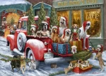 BlueBird Puzzle Psy v nákladnom aute