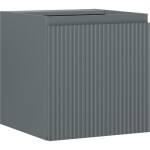 MEXEN/S - Rivel kúpeľňová skrinka pod umývadlo 45, 1 dvierka, reliéf, grafit mat 91A21-04547-1-BF66