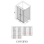 CERANO - Sprchovací kút Antelo L - Ľ/P - 6 mm - chróm, transparentné sklo - 130x80 - otočný CER-666739