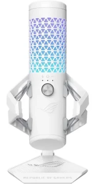 Asus ROG Carnyx biela / stolný mikrofón / kondenzátorový / kardiodný / USB-A / 3 m (90YH03Z0-BAUA10)