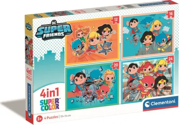 Clementoni PUZZLE DC Super Friends 4v1