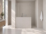 CERANO - Sprchová zástěna Walk-in Onyx Half Round L/P - 8 mm - kulatá vzpěra - chrom, transparentní sklo - 110x100 CER-681601