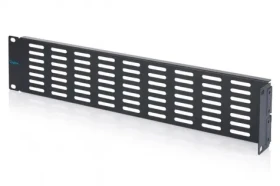 Digitus 19" čierna / Krycí panel 2U / výklopný / oceľový plech (DN-97695)