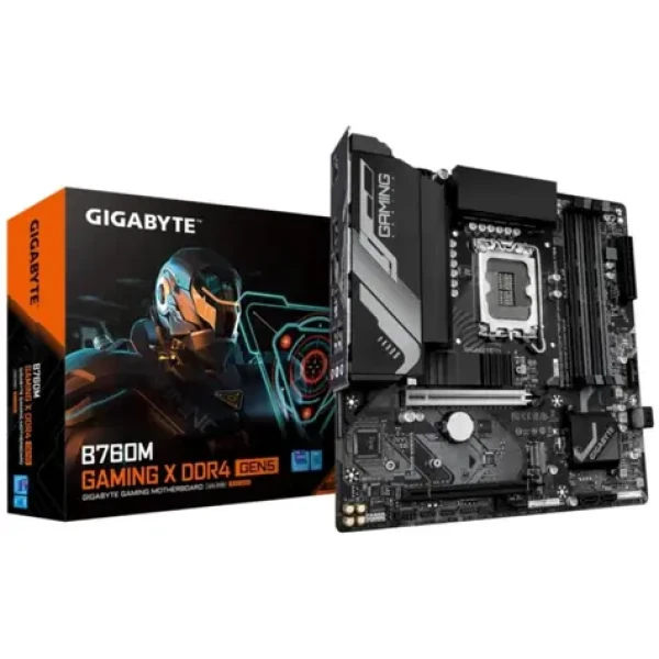 GIGABYTE B760M GAMING X DDR4 GEN5 / B760 / LGA1700 / 4xDDR4 / 4xSATA III / USB / 1xPCIE x16 / 1x 2.5GLAN / 2x M.2 / mATX (B760M G X DDR4 GEN5)