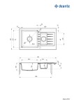 DEANTE DEANTE - Zorba antracit metalic - Granitový drez, 1.5 - bowl s odkvapkávačom ZQZ_T513
