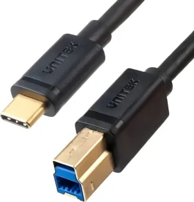Unitek USB tlačový kábel / Kábel / USB-C - USB-B 3.0 / 5 Gbps / 2 m (C14096BK-2M)