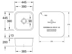 VILLEROY & BOCH VILLEROY & BOCH - Keramický drez Cisterna 50 White alpin podstavný 445 x 445 bez excentra 670301R1