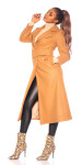 Trendy Koucla Long Coat with Belt