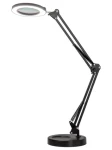 Immax ZOOM čierna / LED stolná lampička s lupou / 12 W / 1 200 lm / stmievateľná (08977L)