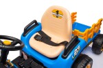 Mamido Detský elektrický traktor BBH-030 s prívesom modrý