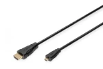 Digitus HDMI Micro-Standard prepojovací kábel 1m / typ DA / 1.4 / High Speed Ethernet / 4K (AK-330115-010-S)