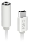 SBS biela / Adaptér / USB-C - Jack 3,5 mm female