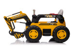 Mamido Mamido Detský elektrický bager CAR-26B žltý | 4x4 | RC 2.4Ghz | EKO koža | 12V10Ah