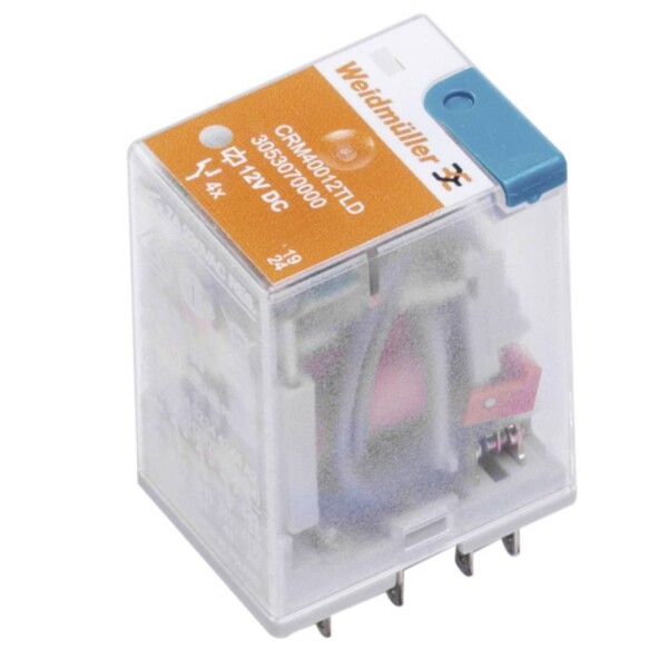 Weidmüller CRM40024 priemyselné relé, 24 V/DC, 7 A, 4 prepínacie, 10 ks; 3052940000