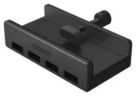Orico MH4PU čierna / USB Hub / s upínacím držiakom / 4X USB-A 3.0