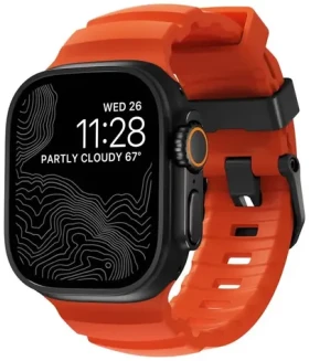 Nomad Rocky Point Band remienok pre Apple Watch 49/45/44/42mm black/magma (NM014865858)