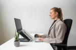 BakkerElkhuizen Ergo-Q330 Circular čierna, šedá / Stojan pre notebook / Výškovo nastaviteľný / Nosnosť 6 kg (BNEQ330C)