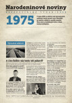 Narodeninové noviny 1975 s vlastným textom a fotografiou, S textom